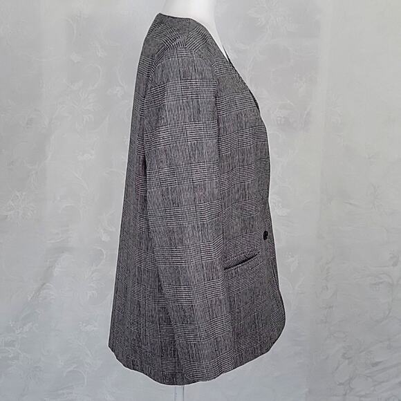 Alfred Dunner Wmn Plaid 50% Wool 50% Polyester Two Front Pocket Blazer Size 12 - Picture 6 of 9